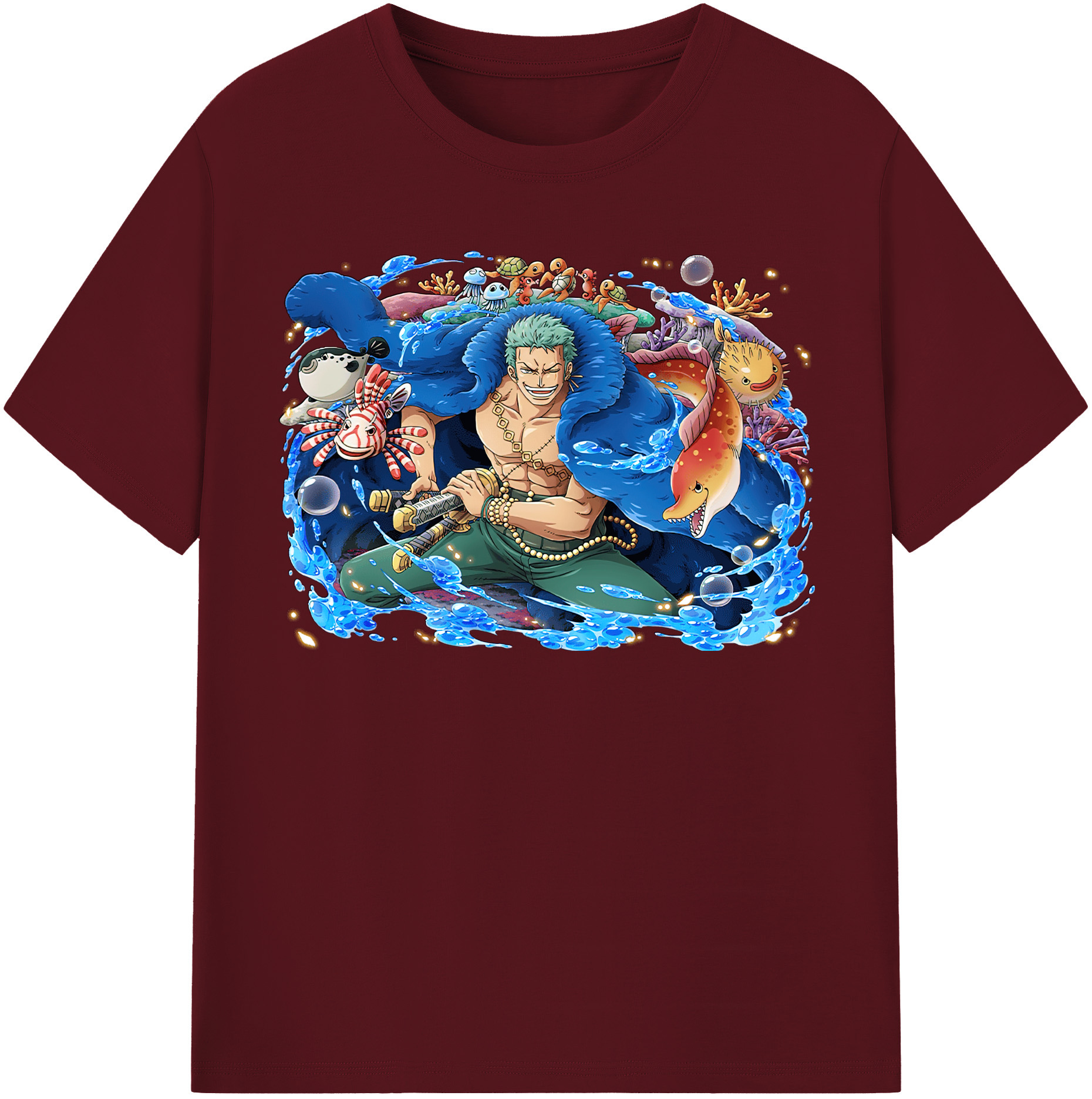 （画像用） ワンピース ロロノア・ゾロ ONE PIECE Roronoa Zoro 綿100％半袖Tシャツ（フロントプリント）
